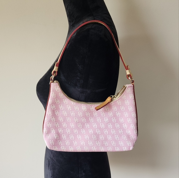 Dooney & Bourke Handbags - Dooney & Bourke Hobo Pink Signature Purse.